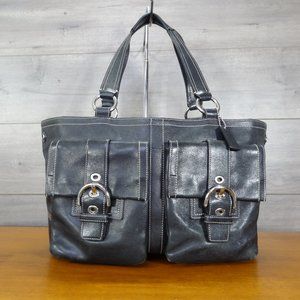 Coach F06468 Black Leather Soho Shoulder Bag Handbag Purse Satchel